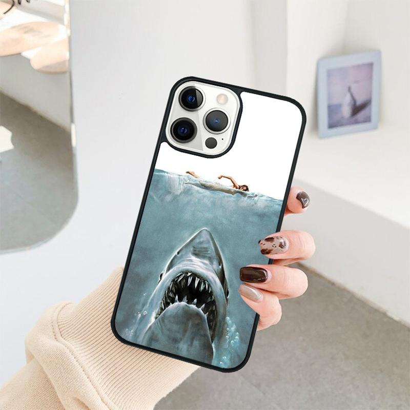 Ocean Whale Shark Swimming Phone Case For iPhone 17 Air 16 15 14 11 12 13 Pro  MAX Plus Coque Cover Shell