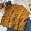 Loose Fit Cable Knit Vest Sleeveless Knit Waistcoat Versatile Fall Winter Vest  Casual Wear