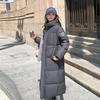 Down cotton clothes women's long knee winter new design jacket thickened warm college style