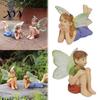 Dreng og Pige Eventyr Figurer 2 stk/Sæt Statuer, Resin Miniatur Figurer, Fantasifuld Dekoration til Potteplanter Søde Mini Figurer Have, Plante, Terrarium