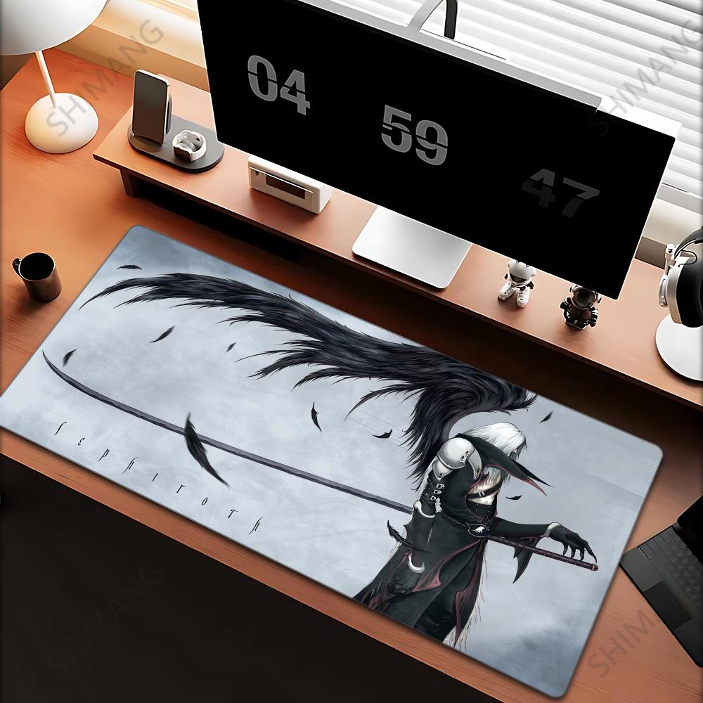 pc Sephiroth Magic Large Gaming Mouse Pad UltraSmooth NonSlip Rubber Base Desk Mat with Stitched Edges for Office Home
