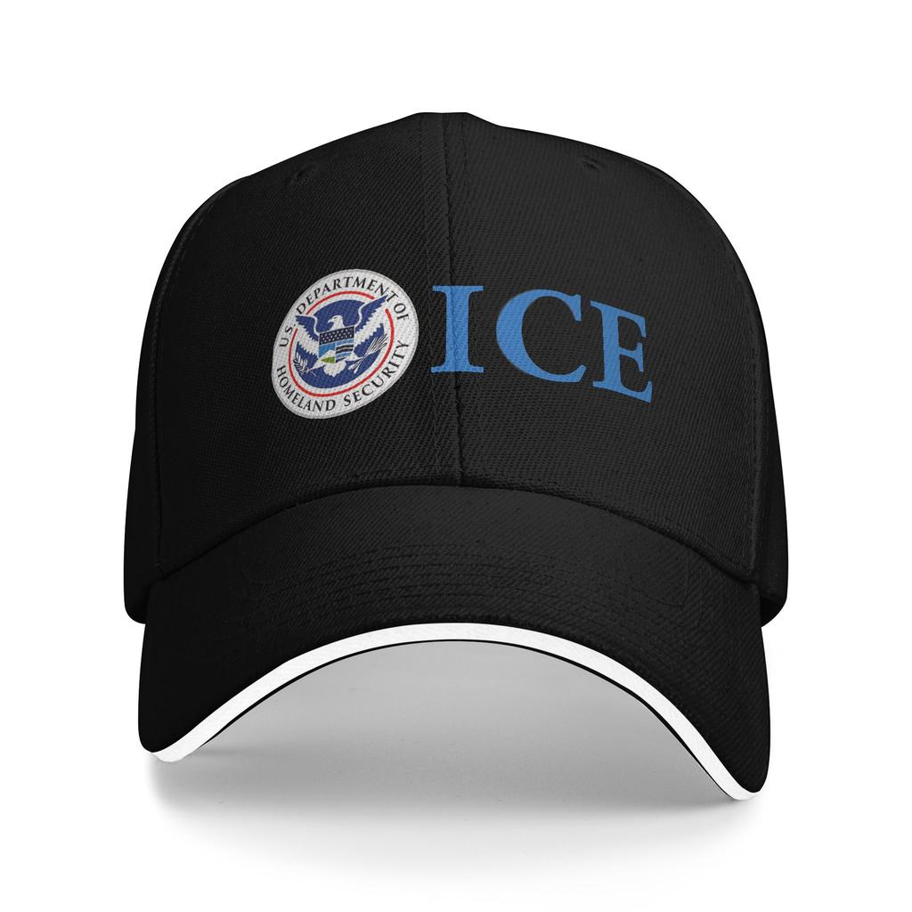 Immigration and Customs Enforcement  ICE  Sun Baseball Cap  Trendy Trucker Hat For UnisexTeens Outdoor Sport Baseball Caps