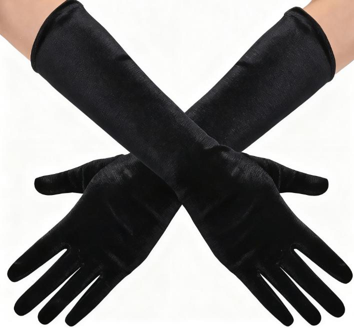 

Длинное Теплое Бархатное Формальное /зимнее Бальное Ретро Платье Перчатки One Size