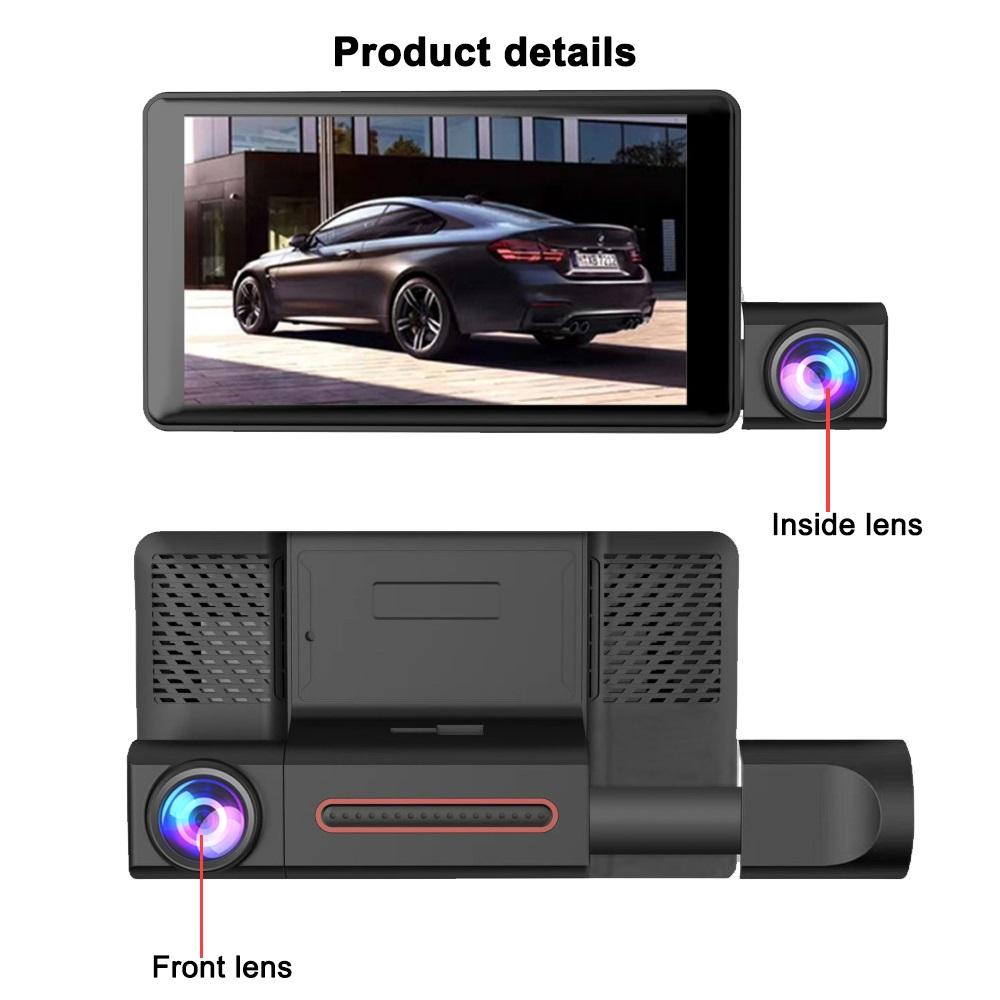 Three Recording High-definition Night Vision 3-channel Reversing Camera Integrated Car Driving Recorder