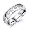 Letters Decoration Cold Wind Ins Opening Couple Rings Korean Women Wedding Rings