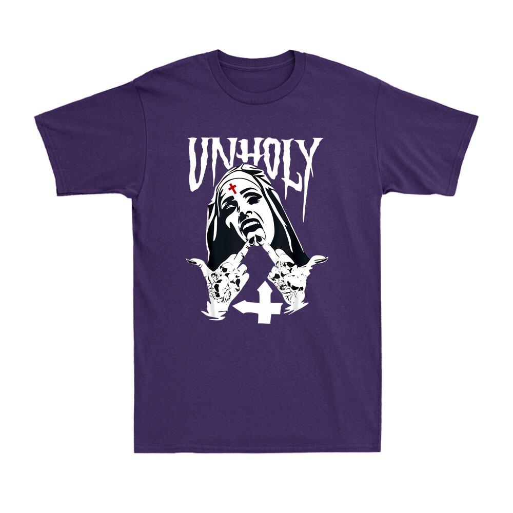 Satanic Nun Tattoos Unholy Gothic Evil Antichrist Vintage Unisexs Tshirt Tshirt