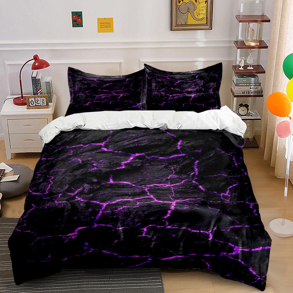 

Purple lightning cracks pattern. Bedding sets Duvet cover sets Duvet covers Pillowcases(1 * Duvet Cover 2 * Pillowcases, without duvet insert) 135x200cm