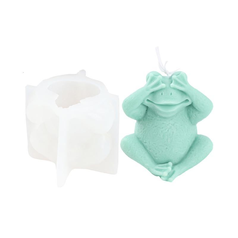 

for Frog Candle Silicone Mold for Handmade Desktop Decoration Gypsum Epoxy Resin Aroma Candle Mould for Home Decoration
