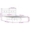 Metal Bed Frame Without Mattress Sonoma Oak Finish 120x200 Cm