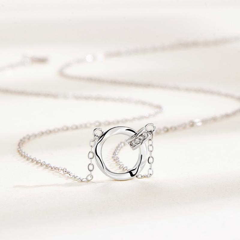 Interlocking Necklace Girls High Sense Light Luxury Versatile Fashion Geometric Women's Jewelry