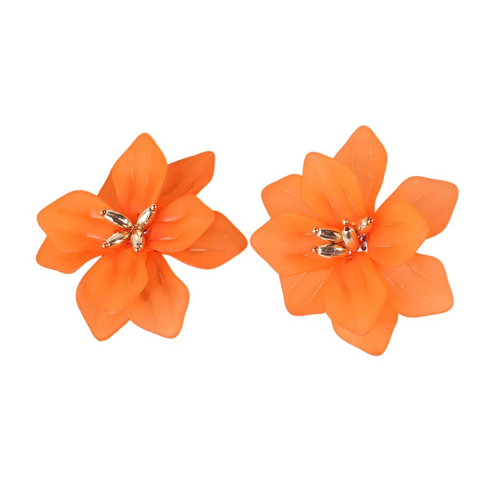 Flower Earrings Elegant Studs Earrings Modern Flower Ear Studs Resin Texture Ear Jewelry Suitable for Stylish Outfits