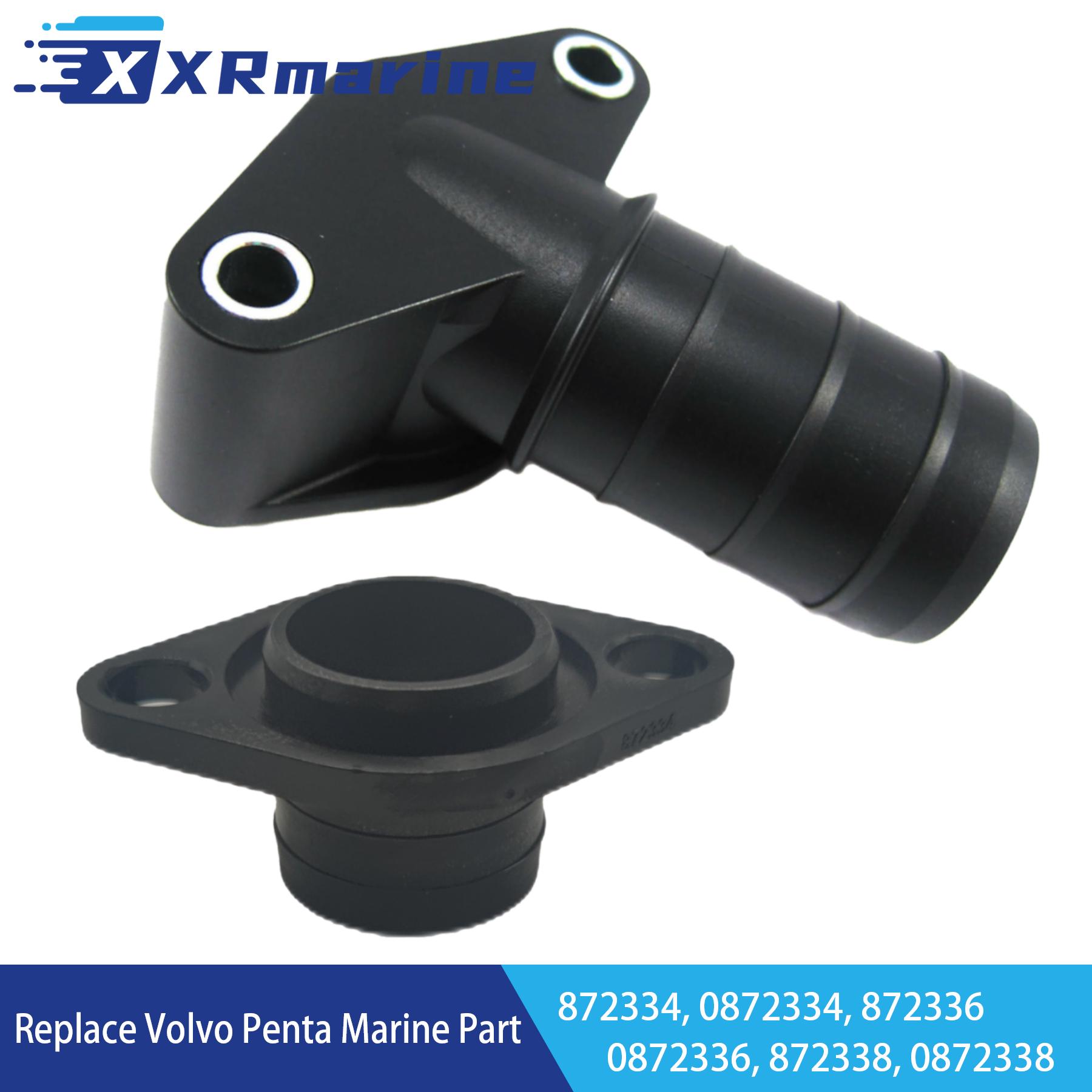 Exhaust and Cooling Water Hose Fitting Inlet Nipple for Volvo Penta Diesel Models AD TMD DP KAD 5.0 5.8 872336 872334 872338 872336 872338 872334