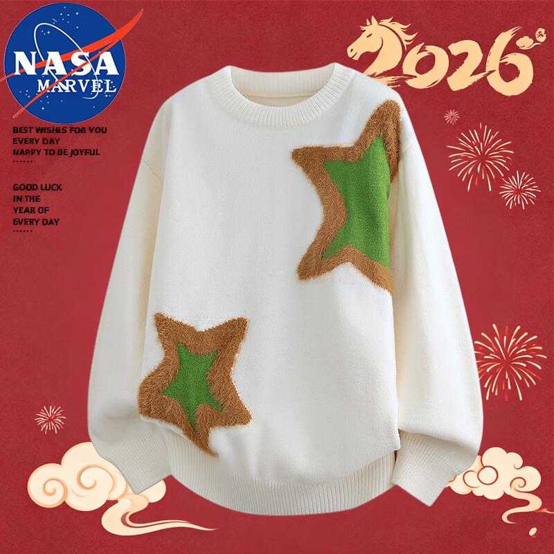 NASA MARVEL Men's Round Neck Winter Pullover Sweater