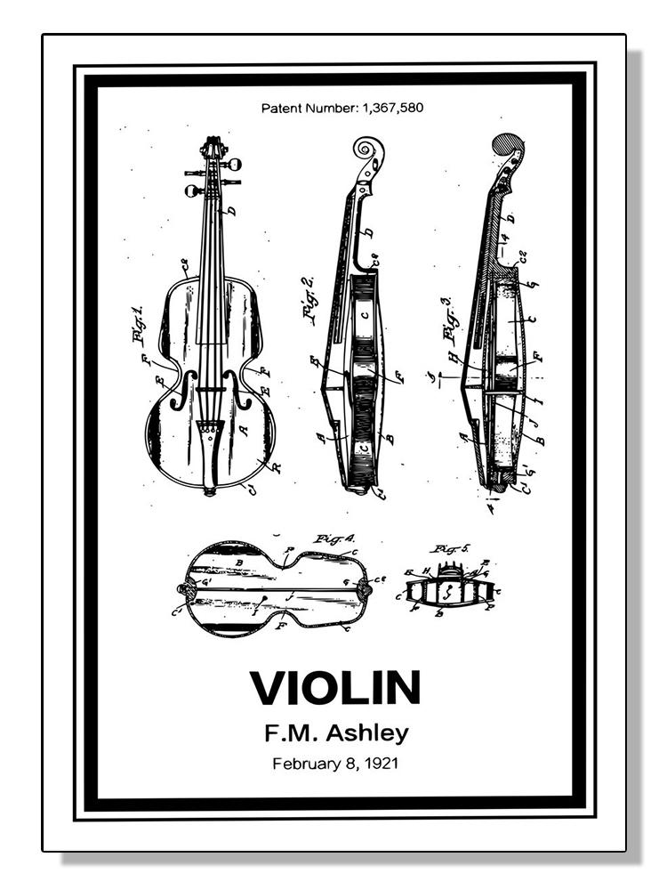 Vintage Musical Instrument Patents Posters Canvas Painting Guitar Saxophone Boombox Video Game Machine Wall Art Room Home Decor