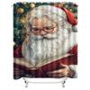 Tuniu Charming Santa Claus Reading Book Bathroom Shower Curtain Christmas Holiday Festive Decor Funny Cozy Home Decor Gift