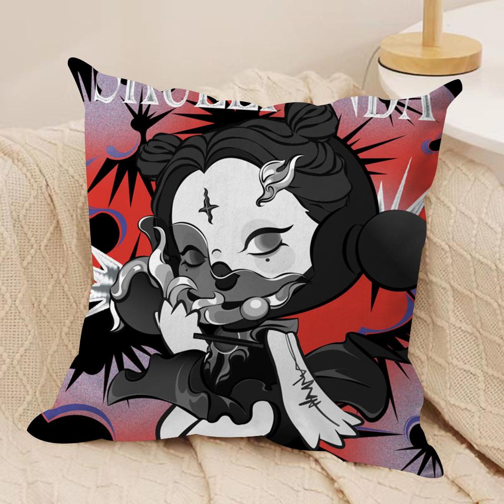 Cute Aniamls Cool Cushion Cover Silky Short Plush Sofa Pillow Cover Hidden Zipper Soft Dustproof Case for Home Decor