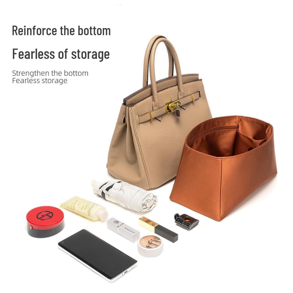 Birkin Platinum Bag Inner Storage & Support Organizer - Acetate Silk Cosmetic Bag