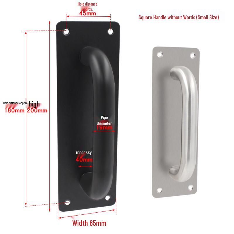 Stainless Steel Fireproof Door Pull Handle with Push-Pull Plate Indicator