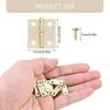 Small Hinges in Elegant Gold Completes with Screws Gold Miniature Hinges Suitable for Jewelry Boxes & Miniature Furniture