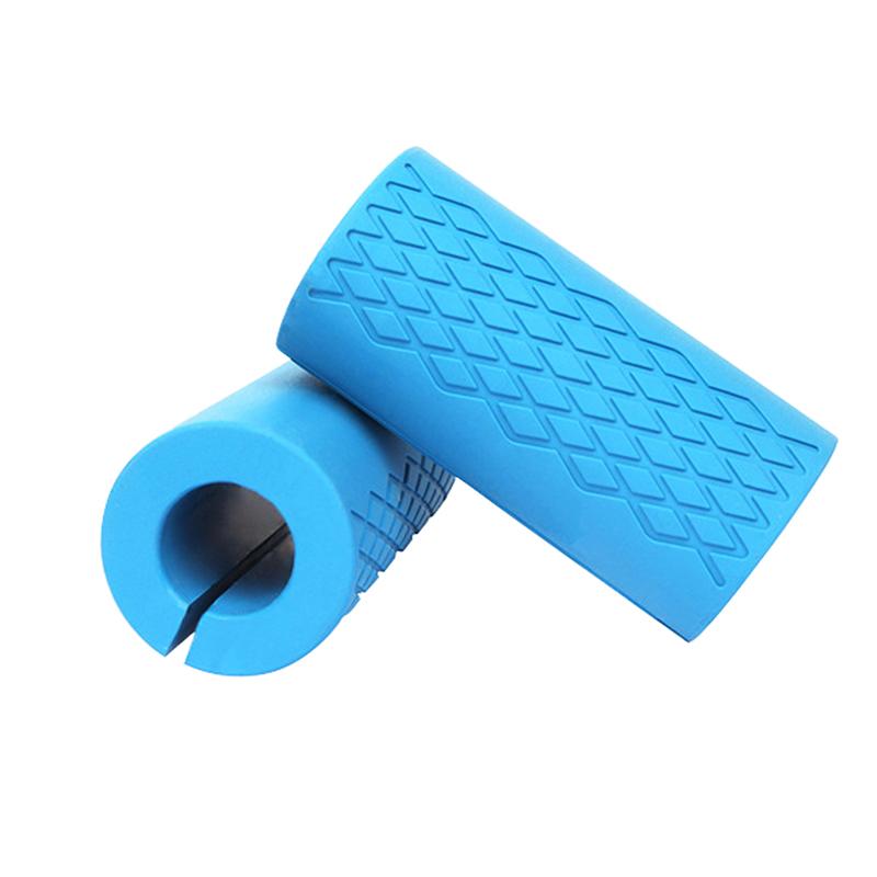 1Pc Barbell Dumbbell Grips Stress Relieve Dumbbell Handles Silicone Anti-Slip Pad Thick Bar Handles Pull Up Weightlifting Grip