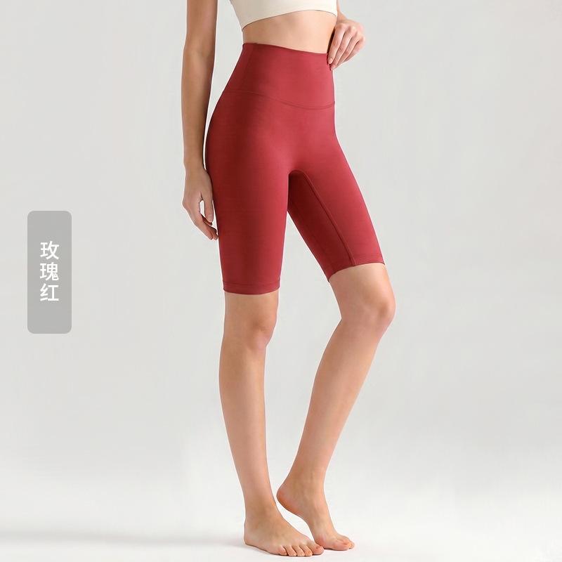 Weiman cloud nude five-point yoga pants women's summer thin tight yoga clothes high waist hip lift fitness yoga pants