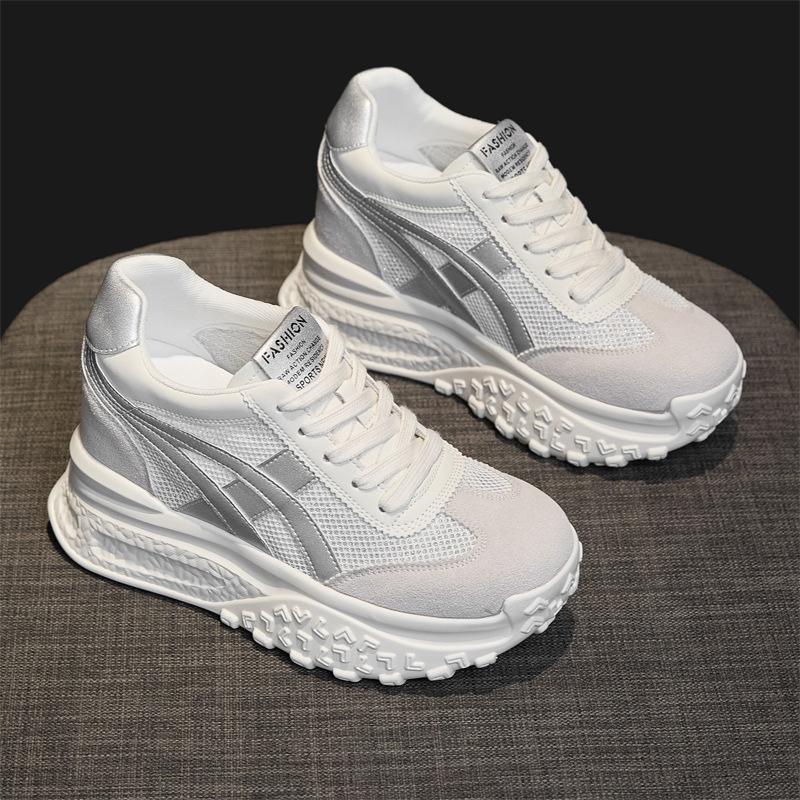 Cm Thick-soled Inner Height-increasing Dad Shoes Women's Autumn Casual Fashion Cashmere Forrest Gump Shoes Popular Sports Women's Shoes