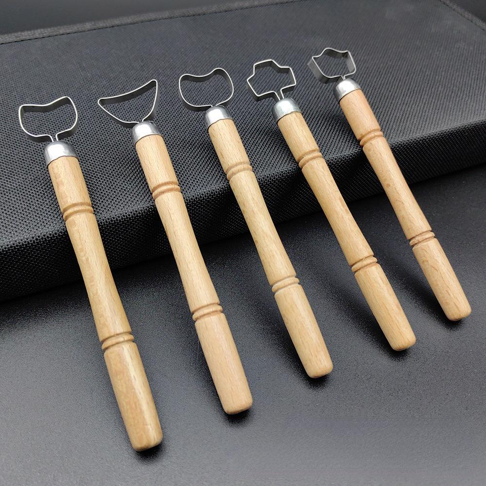 

Pottery Ceramic Tool Trimming Knife Single Head Ring Scraper DIY Clay Sculpture Carving Texture Scraping Forming Tool 5pcs set