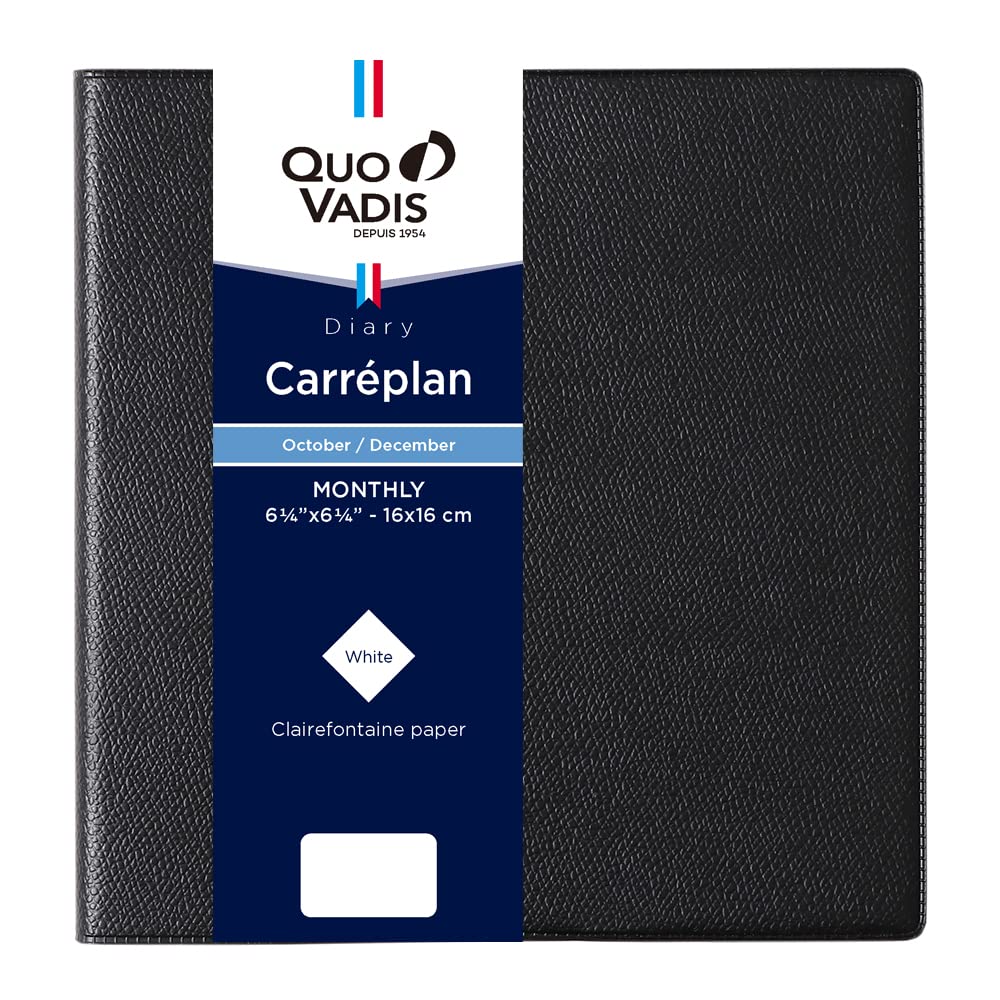 QUOVADIS 2026 Carré Plan Un Par All 16x16cm black qv12301bk