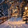 Indoor Outdoor Decorative Chimes Handmade Acrylic Wind for Christmas Window Decoration, Festive Hanging Wall Fireplace Accents Ornaments Outdoor,
