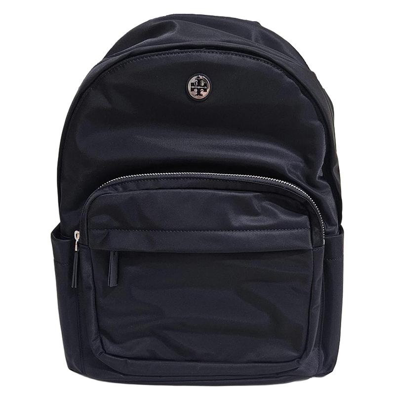 

Tory Burch Ella Logo Travel Backpack Nylon Women Backpack Black 173559-001 Basic Set (Bag+Dust Bag)