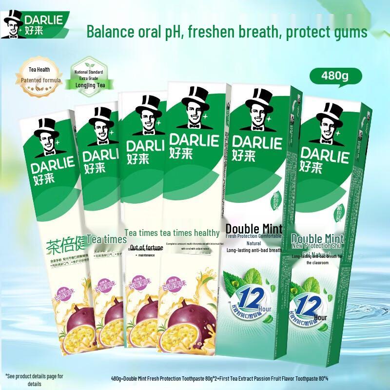Darlie Tea Fresh Passion Fruit Fluoride Toothpaste 6-Pack