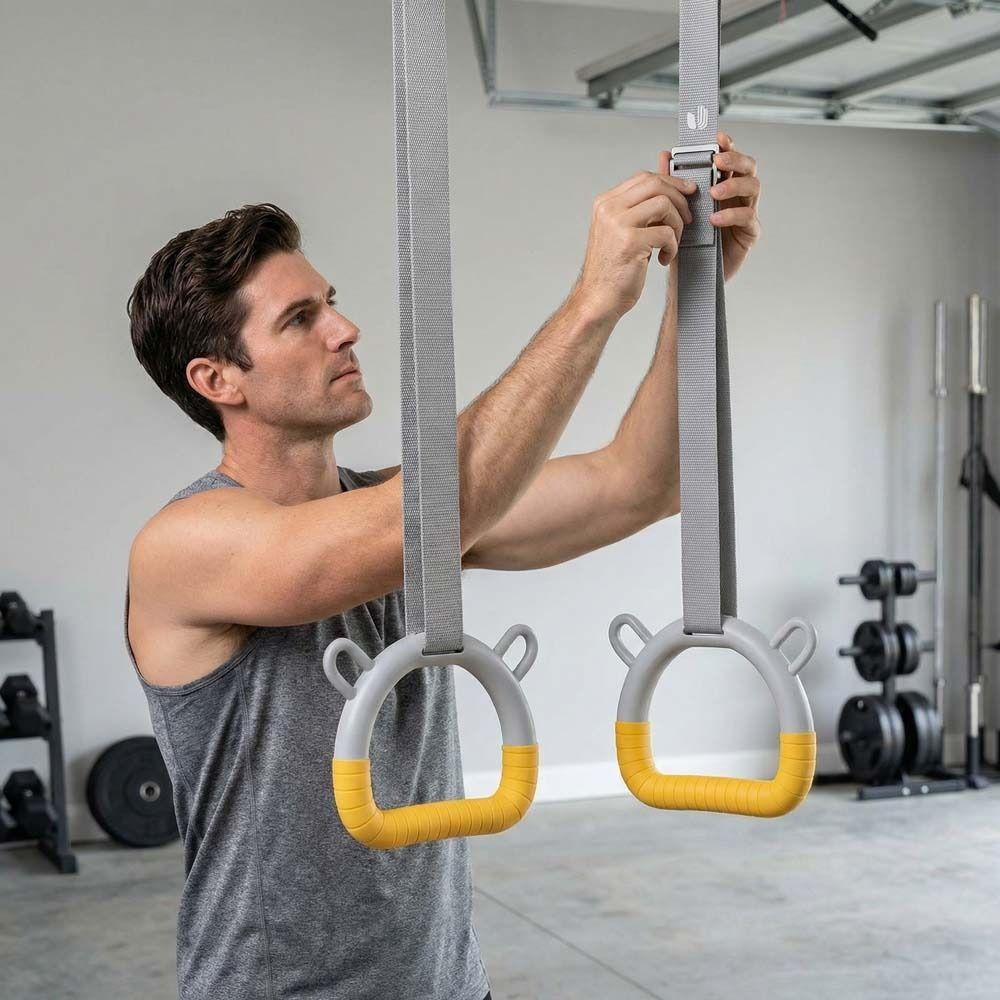 Barra Fixa Antiderrapante Anel de Exercício Fitness Durável Anéis de Ginástica Prática de Ginástica