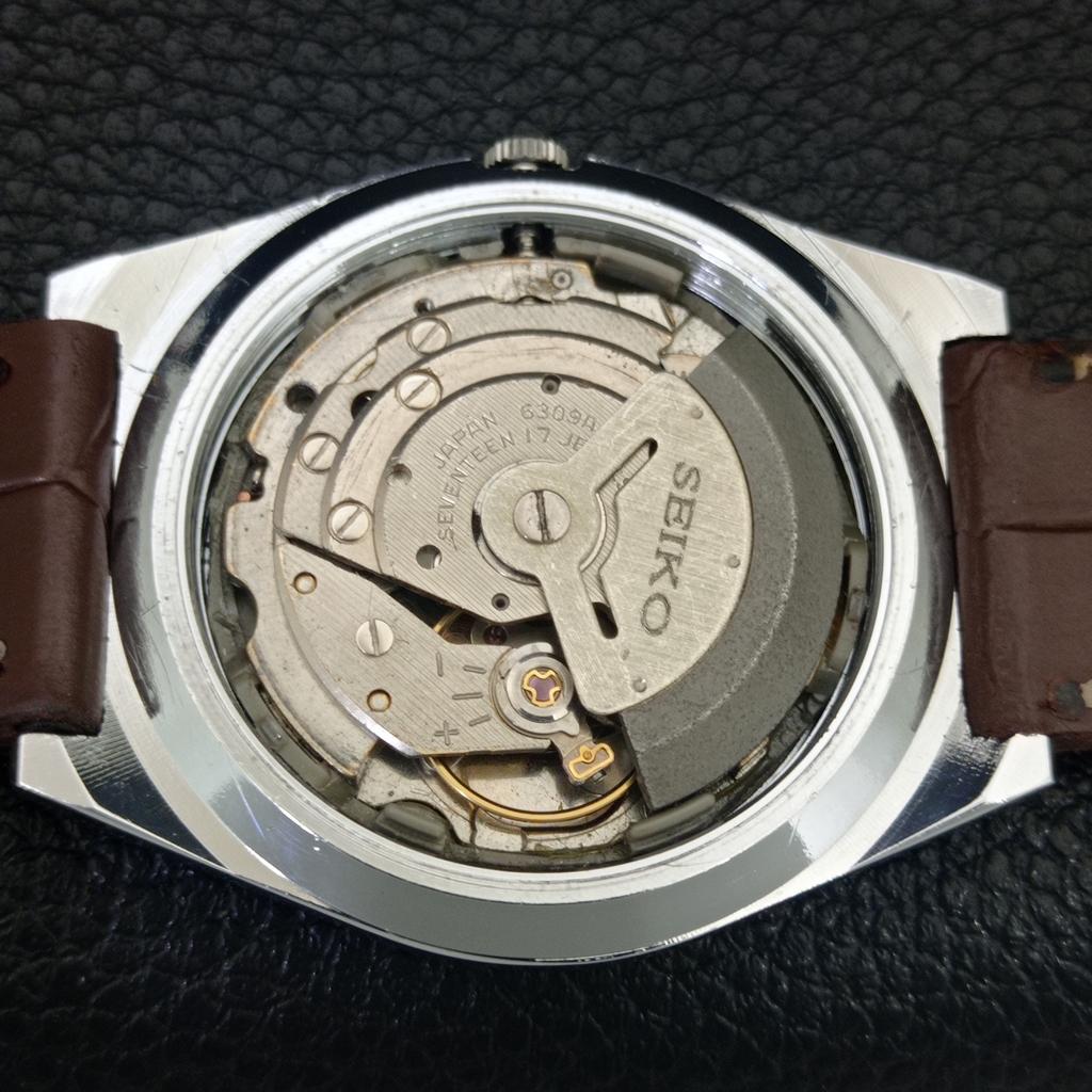 AUTOMATIC VINTAGE REFURBISHED SEIKO 5 6309A JAPAN MENS ORANGE WATCH a442583-1