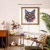 HOOLOOG Handmade Totem Fox Cross-Stitch Wooden Puzzle and Decorative Painting Gift