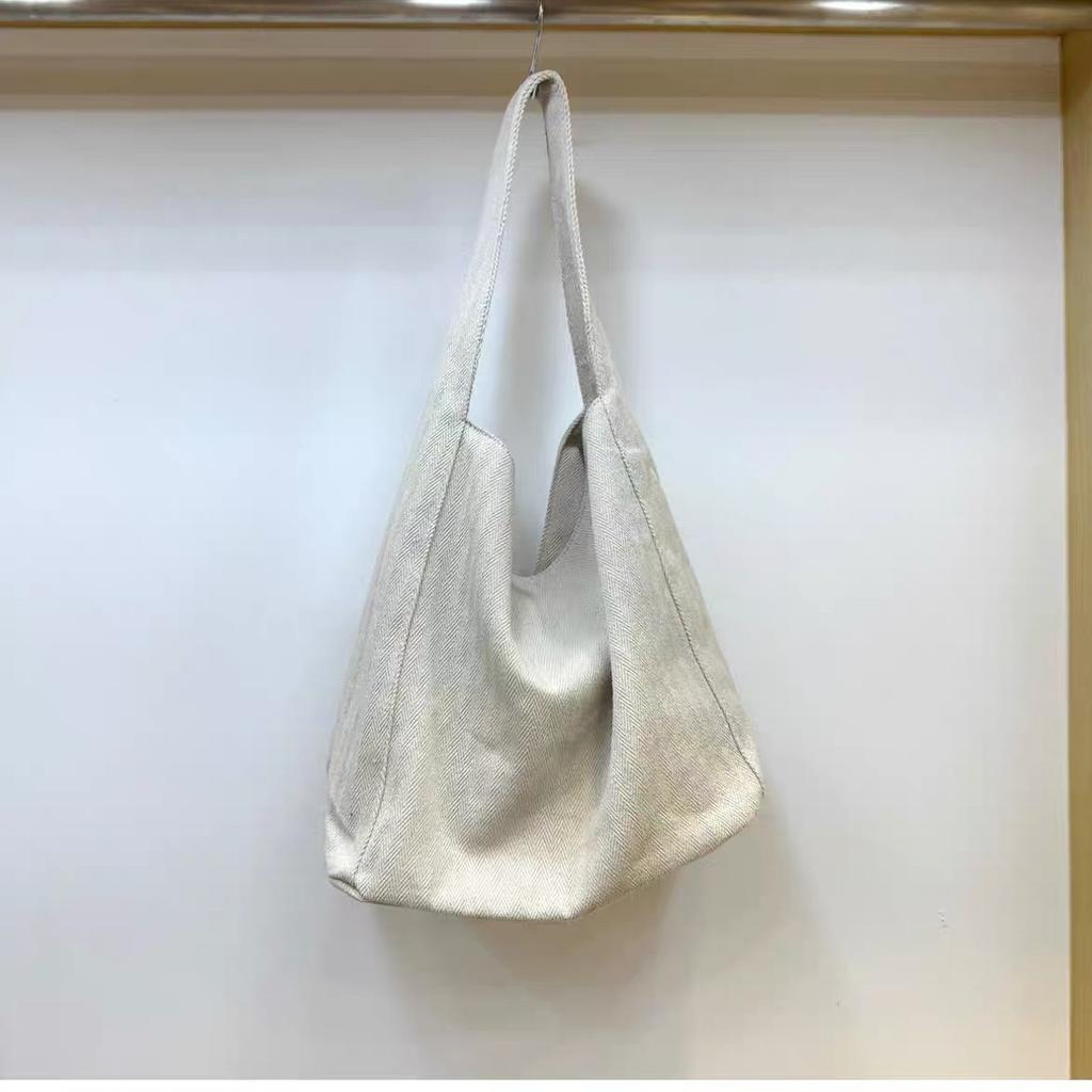 Small dirty cabinet, niche denim canvas bag, casual simple cloth bag, large capacity student shoulder tote bag