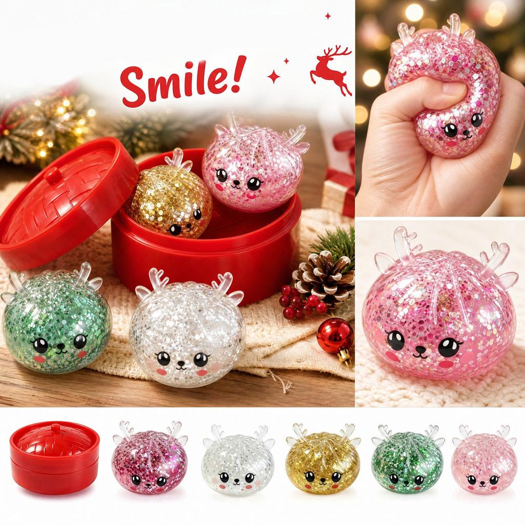 Christmas Large Bun with Popping, Toy for Holiday Fun