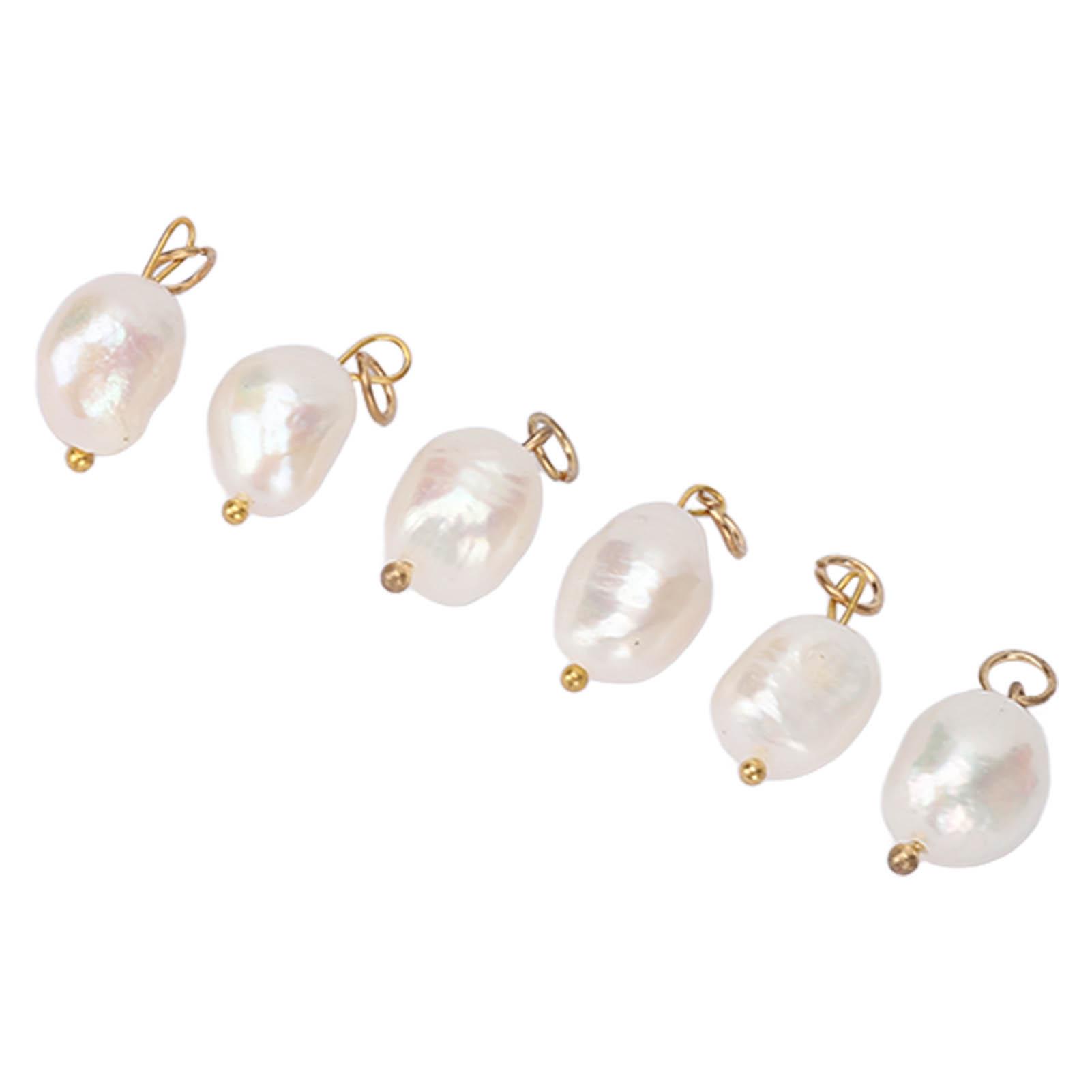 

6 шт. Подвеска из барочного жемчуга Культивированный пресноводный жемчуг для серег, ожерелья, подвески, брелока, для изготовления своими руками S 100x40x0.3cm / 39.4x15.7x0.1in