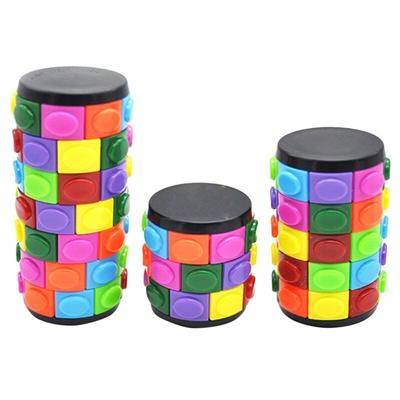 Cubo de torre mágico colorido, educativo, 3/5/7 capas, creativo, deslizante, rompecabezas 3D, juguete antiestrés para niños