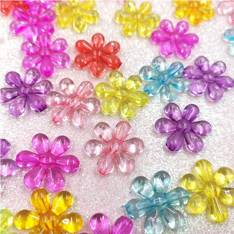 

Прозрачные акриловые бусины-снежинки смешанных цветов для изготовления украшений своими руками, аксессуаров для одежды и обуви TM-027