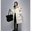 Winter  Over The Knee Hooded Mid Length Unisex Cotton Jacket, Loose and Thick, Warm Couple Jacket for Women