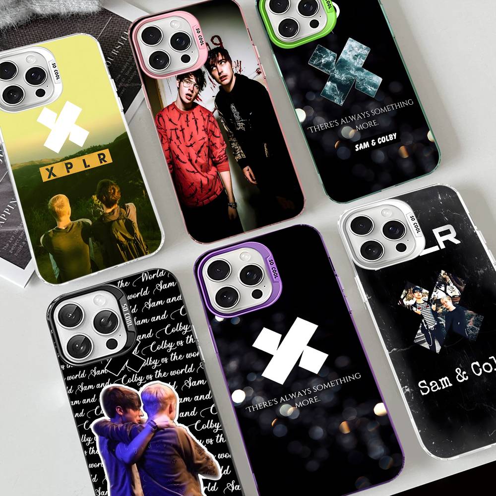 S-Sam And Colby XPLR Phone Case For IPhone 16 15 14 13 12 11 Pro Max 17 Plus Colorful Cover