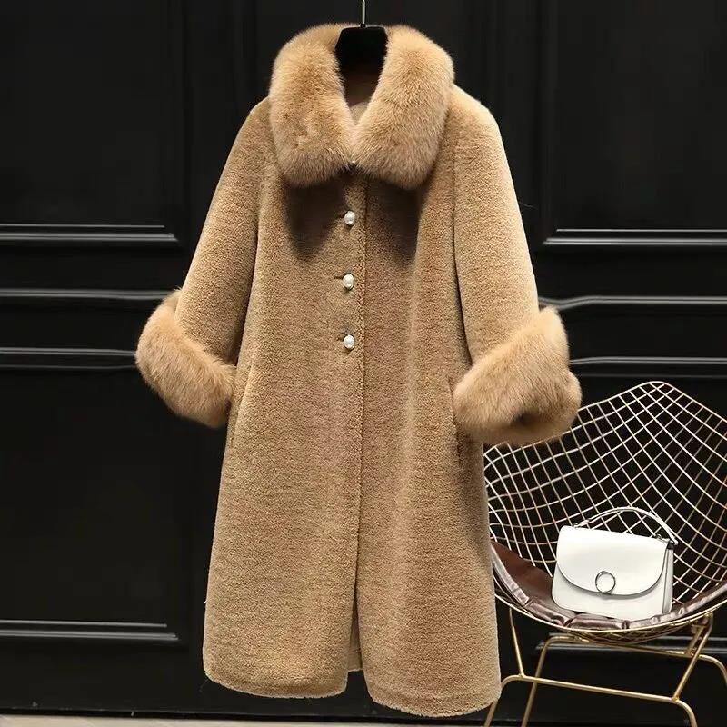 

Winter Women s Plus Size Warm Long Faux Fur Coat Imitation Fox Collar Female Overcoat XXXL дубильна кора