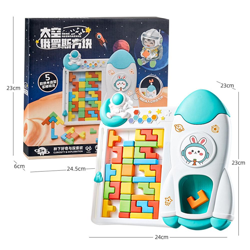 Space Rocket Building Blocks Toys Children 3d Building Blocks Thinking Focus Training Educational Toys Table Game