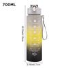 Gradient Straw Plastic Water Bottle Outdoor Sports Bottle 750ml Leakproof Portable Gym Water Jug