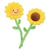 Sunflower Plush Fake Flowers: Small Red Bouquet for Bay Window Decoration & Curtain Buckle