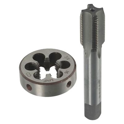Reliable 34 Tap and Die Set For Ferrous and Non Ferrous Materials HSS Right Hand Thread UNF Tap and Die Included