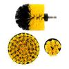 New 3 Pcs Round Car SUV Electric Bristle Drill Tub Rotary Brush Cleaing Tools Yellow