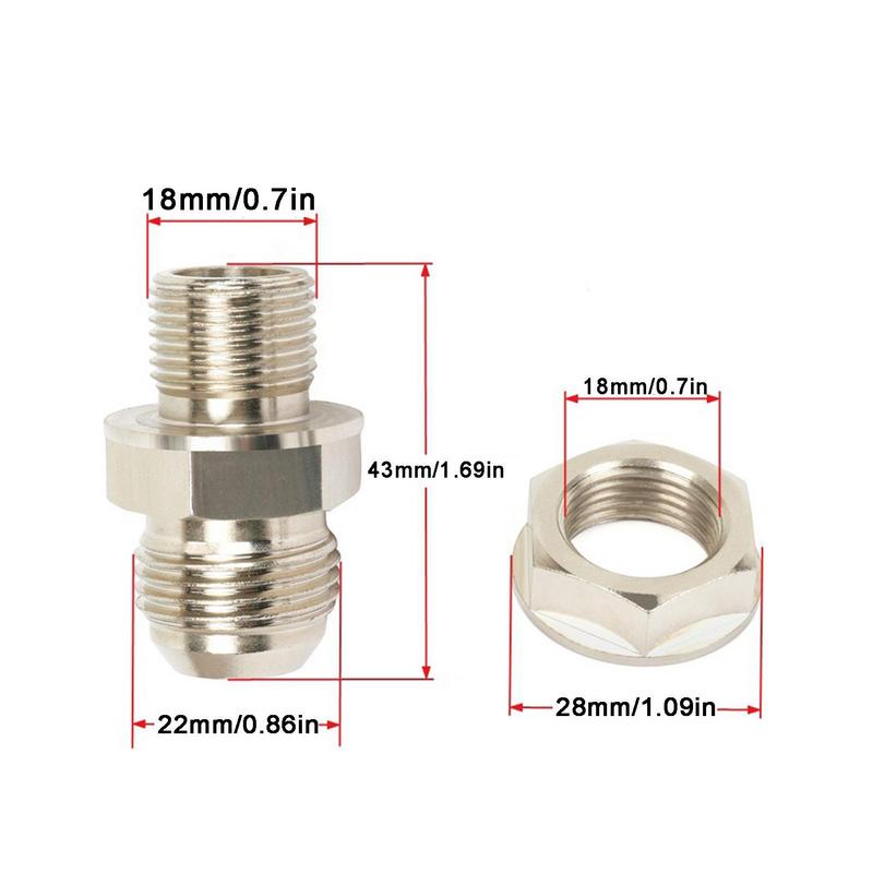 Male Flare Connector Threaded Pipe Adapter Connector Universal Drain Oil Connectors With 2 Washers Carbon Steel Male Pipe