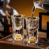 Crystal Shot Glasses Set With Gold Rim Or Foil Finish 1-100ml Mini Liquor Cups Whiskey Sake Baijiu 6/10 Piece