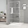 VidaXL Shower Wall Screen Partition Shower Cabin Bathroom Interior Splash Resistance Silver 100x195 152137